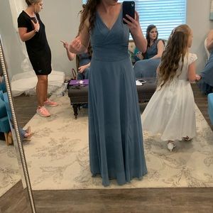 Dusty blue formal/bridesmaid dress
